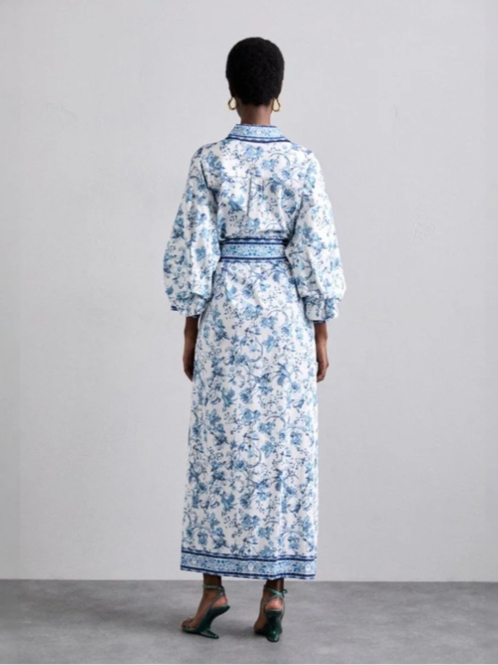 NWT Alice + Olivia Blue and White Floral Maxi Dress Size XS - Picture 4 of 11